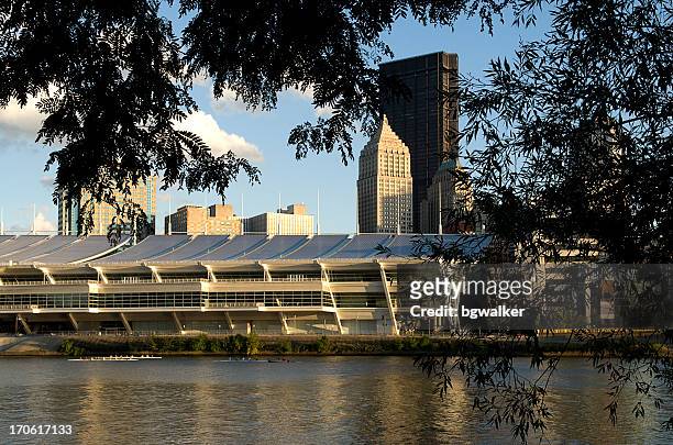 convention center on waterfront - allegheny river stock pictures, royalty-free photos & images