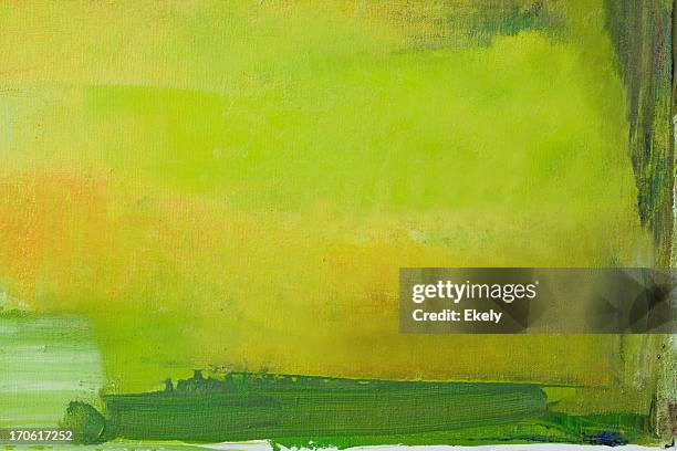 fondo de arte abstracto verde. - acrylic painting fotografías e imágenes de stock