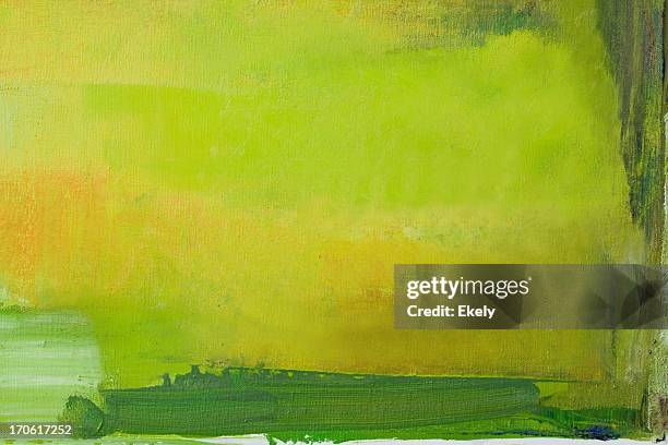 abstrait vert art arrière-plans. - peinture à tempera photos et images de collection