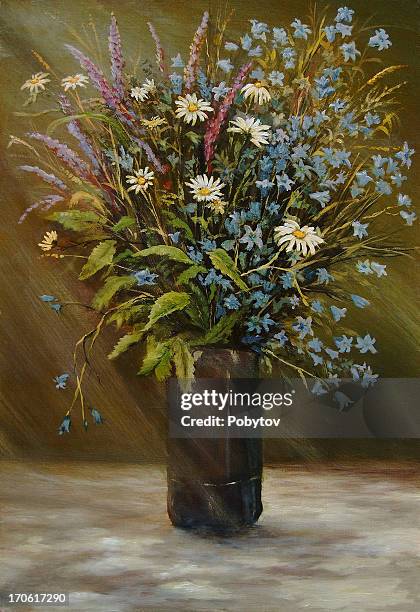 stockillustraties, clipart, cartoons en iconen met bouquet - stilleven