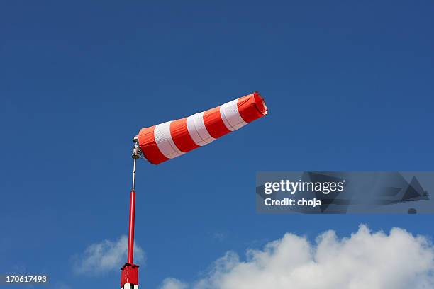 windsock against deep blue sky - windsock stock pictures, royalty-free photos & images