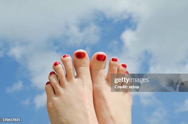 sommer-zehen - toenail stock-fotos und bilder