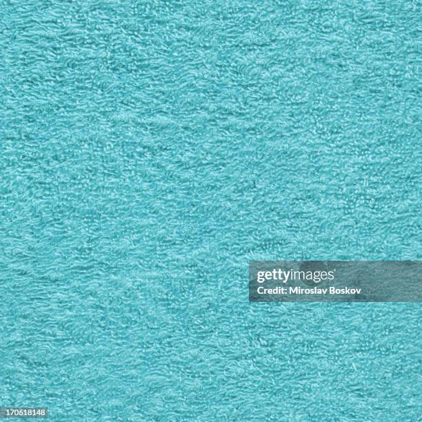 high resolution toweling fabric turquoise seamless texture tile - towel texture stock pictures, royalty-free photos & images