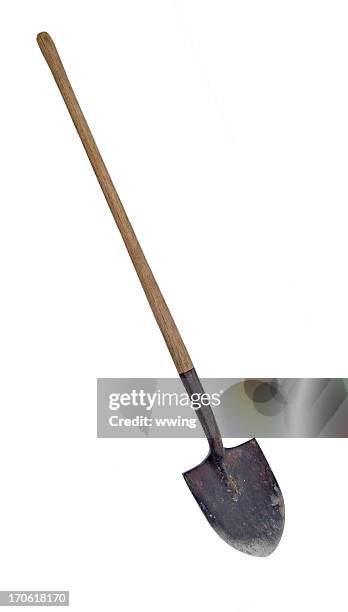 pala utilizar. clipping path (borde de corte - excavar fotografías e imágenes de stock