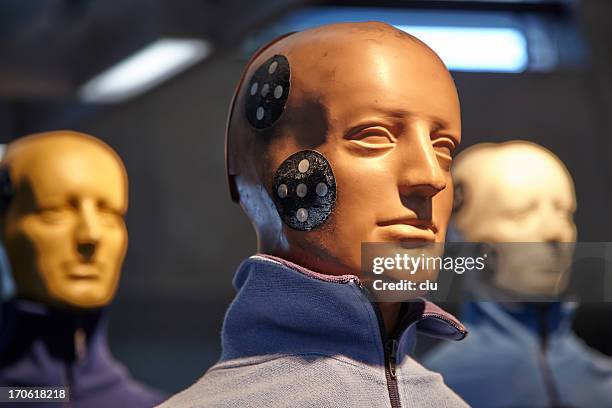 crash test dummy heads - crash test dummies stock pictures, royalty-free photos & images