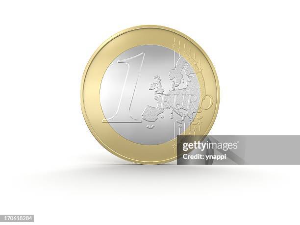 moeda de um euro - moeda de um euro imagens e fotografias de stock