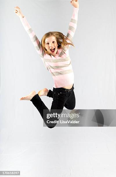 winner - teen girl barefoot stock pictures, royalty-free photos & images