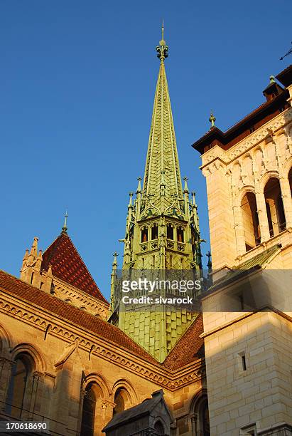 st pierre cathedral geneva - st pierre cathedral geneva stock pictures, royalty-free photos & images