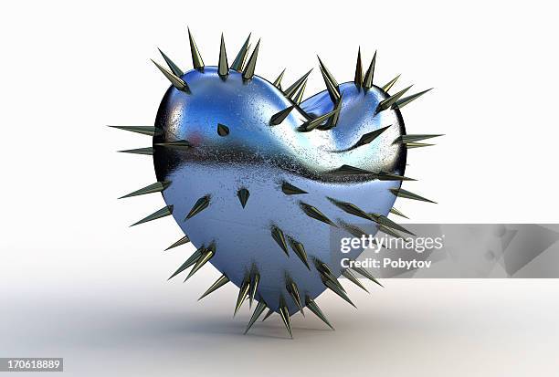 prickly heart - chrome stockfoto's en -beelden