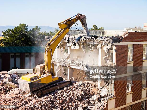 demolition - building destruction stock pictures, royalty-free photos & images