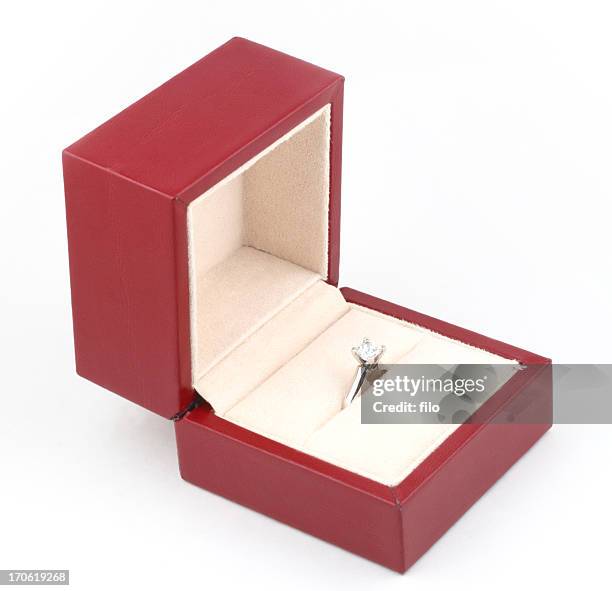 engagement ring - jewellery box stock pictures, royalty-free photos & images