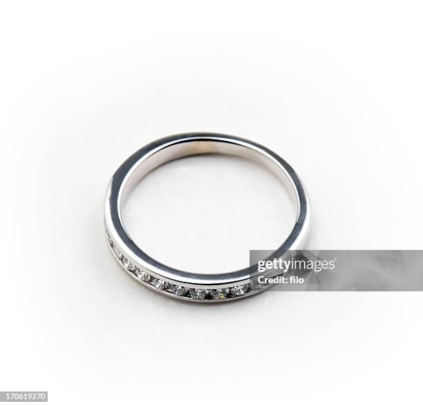 wedding band - white gold stock pictures, royalty-free photos & images