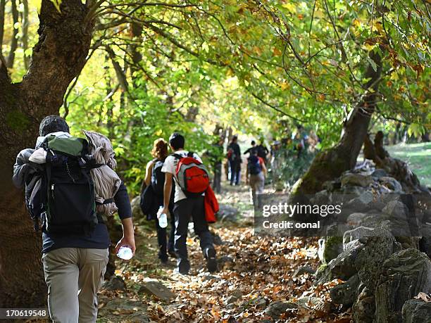 trekking in nature - field trip stock pictures, royalty-free photos & images