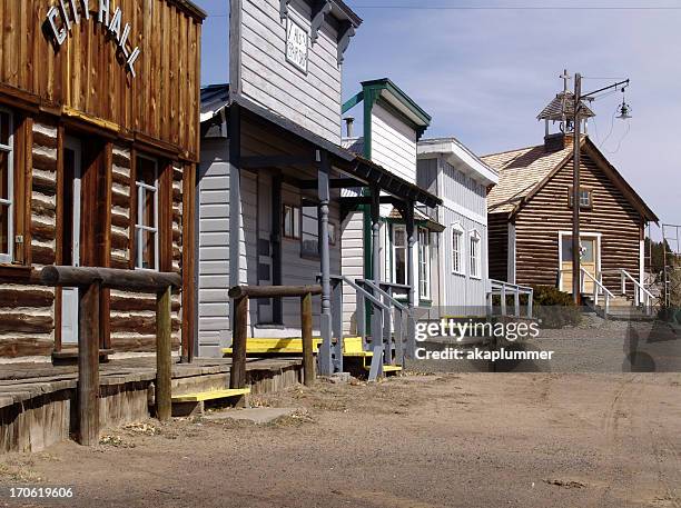 old mining town - old west town stock pictures, royalty-free photos & images