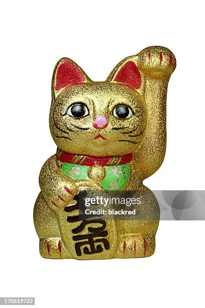 maneki neko - luck charm stock pictures, royalty-free photos & images