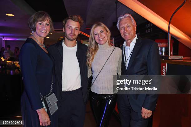 Marina Kielmann, Joti Polizoakis, Denise Biellmann and Norbert Schramm during the "Holiday On Ice" press conference at Tempodrom on October 4, 2023...