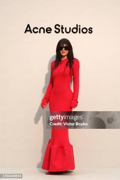 Kylie Jenner attends the Acne Studios Womenswear Spring/Summer 2024 show as part of Paris Fashion Week on September 27, 2023 in Paris, France.