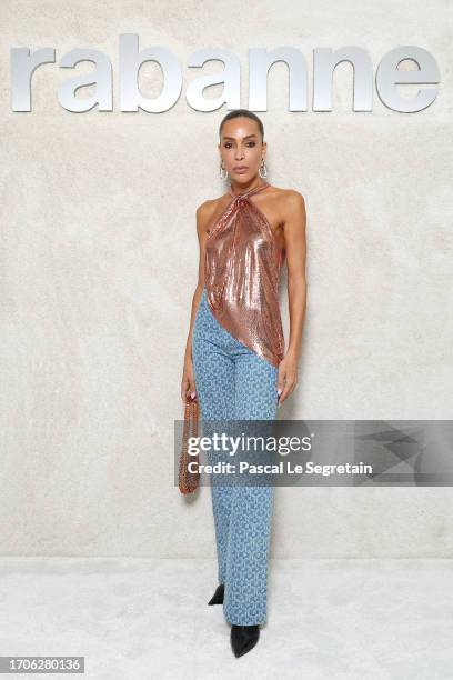 Ines Rau attends the Rabanne Womenswear Spring/Summer 2024 show as part of Paris Fashion Week on September 28, 2023 in Paris, France.