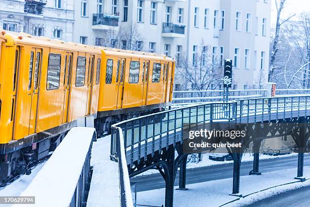 subway in berlin - winter berlin bildbanksfoton och bilder