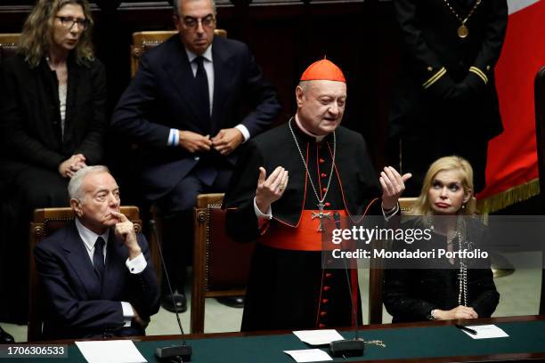 Funeral ceremony of the President Emeritus of the Republic Giorgio Napolitano in the Chamber of Deputies. In the photo the politician Gianni Letta...