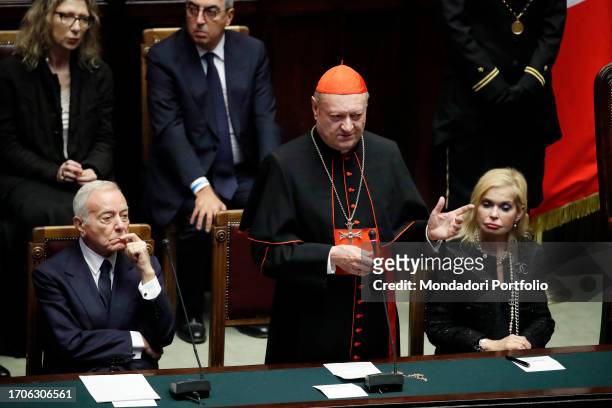 Funeral ceremony of the President Emeritus of the Republic Giorgio Napolitano in the Chamber of Deputies. In the photo the politician Gianni Letta...