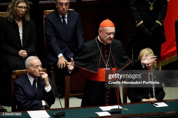 Funeral ceremony of the President Emeritus of the Republic Giorgio Napolitano in the Chamber of Deputies. In the photo the politician Gianni Letta...