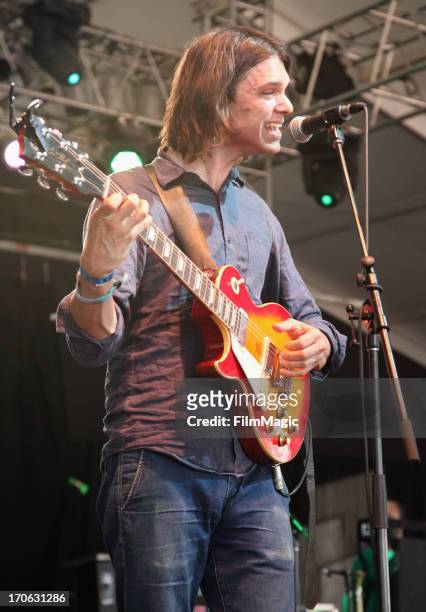 David Longstreth of Dirty Projectors perform onstage at This Tent during day 3 of the 2013 Bonnaroo Music & Arts Festival on June 15, 2013 in...