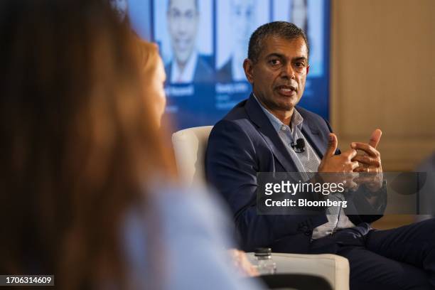 Jamil Nazarali, chief executive officer of EDX Markets, during the Greenwich Economic Forum in Greenwich, Connecticut, US, on Wednesday, Oct. 4,...