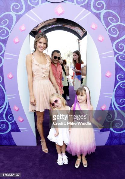 Model Alessandra Ambrosio and family attends the 