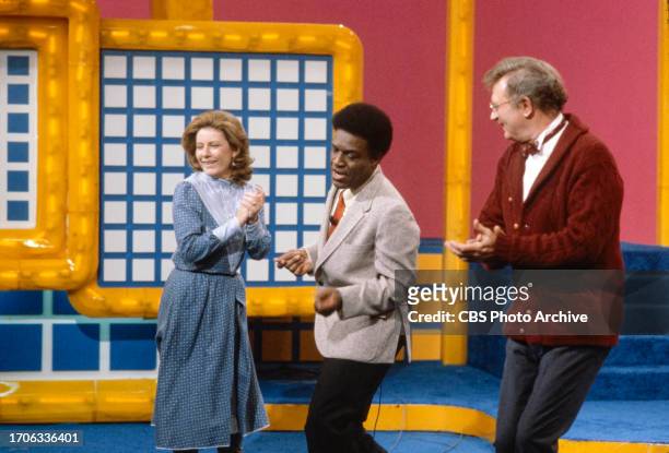 Star Words. A CBS television game show pilot. June 1, 1983. Pictured from left is Patty Duke, Nipsey Russell , Charles Nelson Reilly.