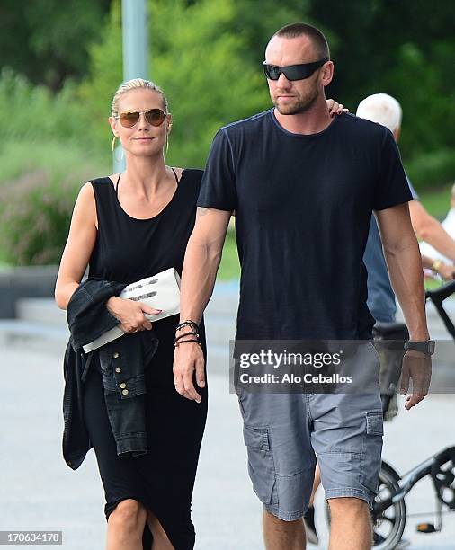 Heidi Klum and Martin Kristen are seen in the West Side Highway on June 15, 2013 in New York City.