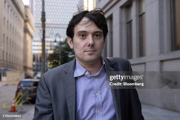 Martin Shkreli, former chief executive officer of Turing Pharmaceuticals AG, exits court in New York, US, on Wednesday, Oct. 4, 2023. Former FTX...