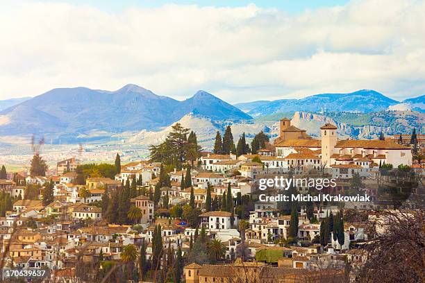 sacromonte district in granada - granada spain landmark stock pictures, royalty-free photos & images