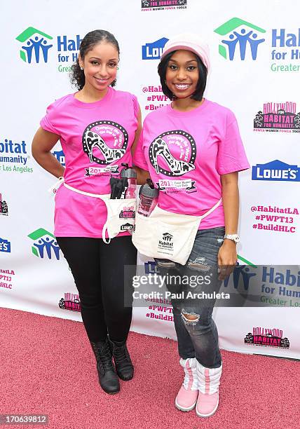 Recording Artist Mya and actress Angell Conwell attend the 9th annual Power Women Power Tools Event at Sony Pictures Studios on June 15, 2013 in...