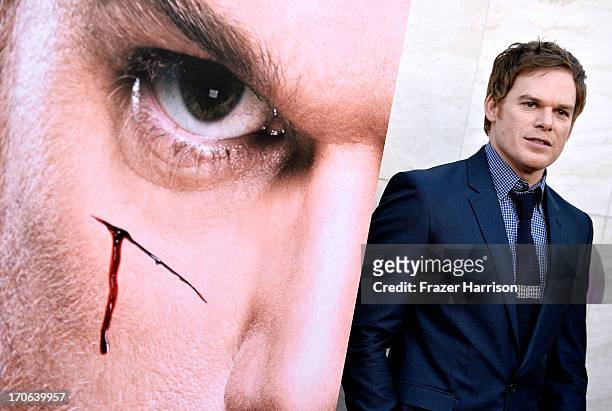 Actor Michael C. Hall arrives at the Showtime Celebrates 8 Seasons Of "Dexter" at Milk Studios on June 15, 2013 in Hollywood, California.