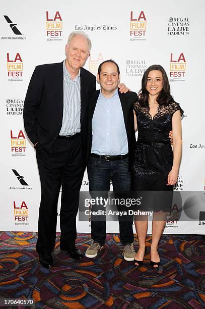 Actor John Lithgow, director Tom Donahue and Editor Jill Schweitzer arrive at the "Casting By" Conversations Panel during the 2013 Los Angeles Film...