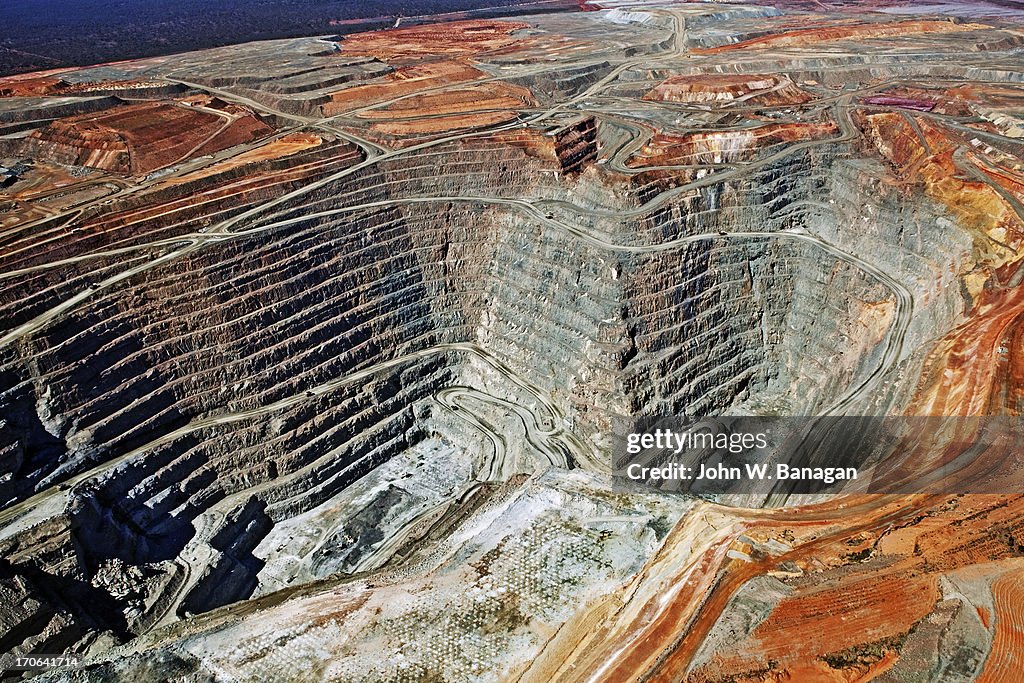 Aerial view of the Super Pit gold mine