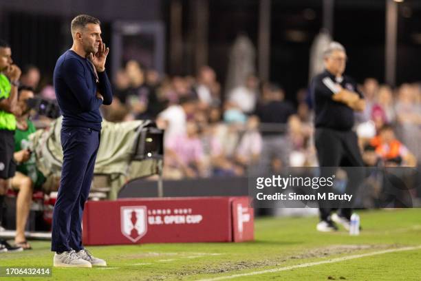 Ben Olsen coach of Houston Dynamo during the Final of the Lamar Hunt U.S. Open Cup 2023. Houston Dynamo went on to beat Inter Miami CF 2-1 at the DRV...