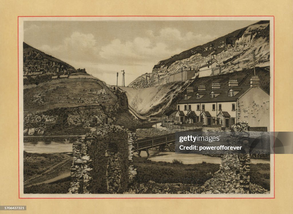 Blackwell Mill Halt at Blackwell in the Peak, Derbyshire, England - 19th Century