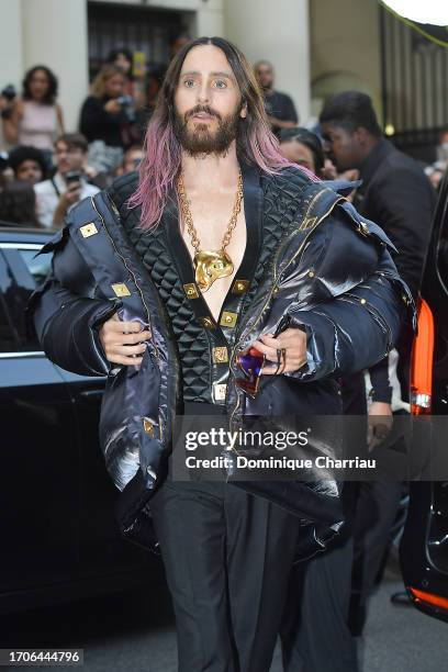 Jared Leto attends the Schiaparelli Womenswear Spring/Summer 2024 show as part of Paris Fashion Week on September 28, 2023 in Paris, France.