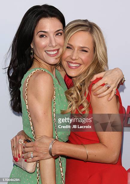 Jaime Murray and Julie Benz attend the "Dexter" series finale season premiere party at Milk Studios on June 15, 2013 in Hollywood, California.