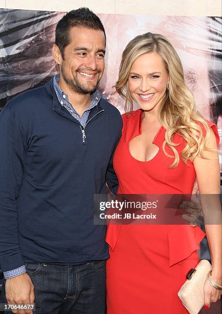 Julie Benz and Rich Orosco attend the "Dexter" series finale season premiere party at Milk Studios on June 15, 2013 in Hollywood, California.