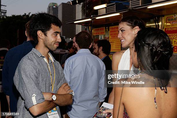 Director Alexander Mirecki and Amanda Kimmel attend the LA Film Festival premiere of "All Together Now" at Regal Cinemas L.A. Live on June 15, 2013...