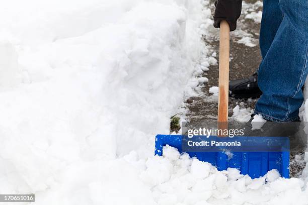 snow shoveling - snow removal stock pictures, royalty-free photos & images