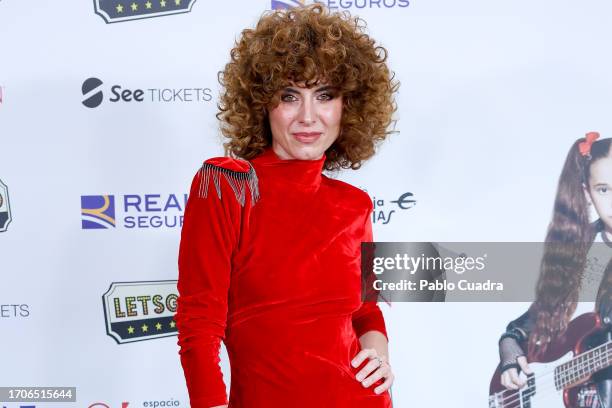 Cayetana Cabezas attends the theatre play premiere of "School Of Rock" at Espacio Ibercaja Delicias on September 28, 2023 in Madrid, Spain.