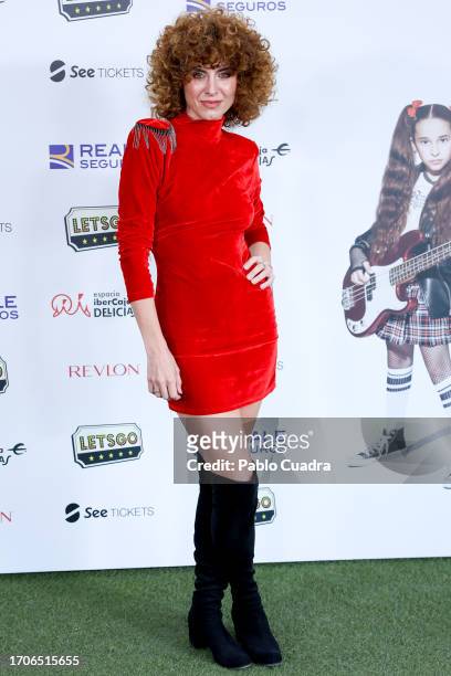 Cayetana Cabezas attends the theatre play premiere of "School Of Rock" at Espacio Ibercaja Delicias on September 28, 2023 in Madrid, Spain.