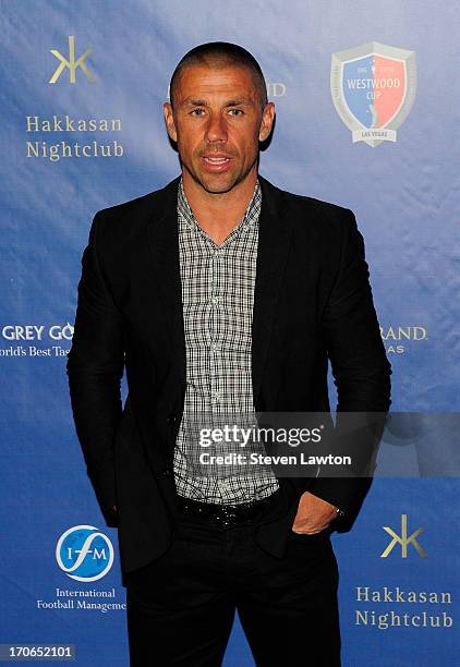 Professional football player Kevin Phillips arrives at Hakkasan Las Vegas Restaurant and Nightclub at the MGM Grand Hotel/Casino for the launch of...