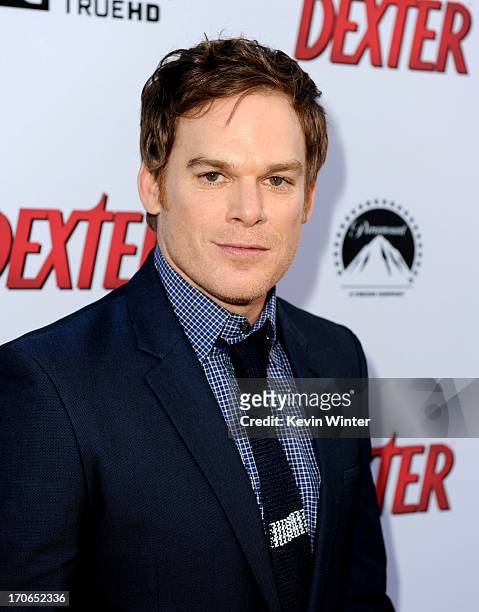 Actor Michael C. Hall arrives at the premiere screening of Showtime's "Dexter" Season 8 at Milk Studios on June 15, 2013 in Los Angeles, California.