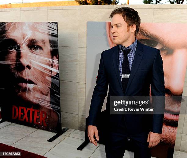 Actor Michael C. Hall arrives at the premiere screening of Showtime's "Dexter" Season 8 at Milk Studios on June 15, 2013 in Los Angeles, California.