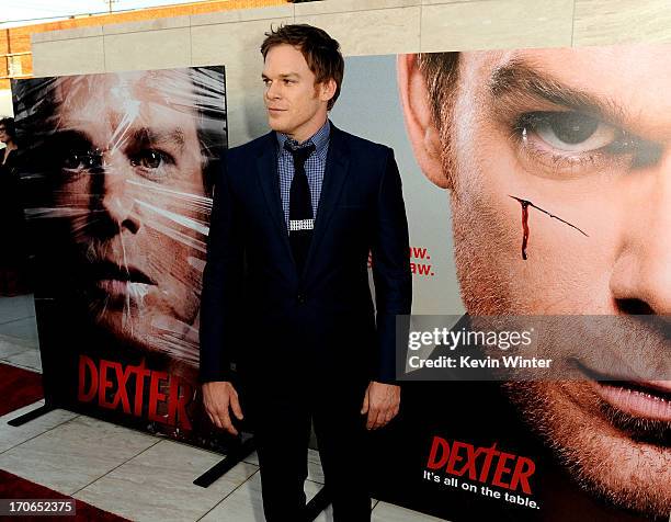 Actor Michael C. Hall arrives at the premiere screening of Showtime's "Dexter" Season 8 at Milk Studios on June 15, 2013 in Los Angeles, California.